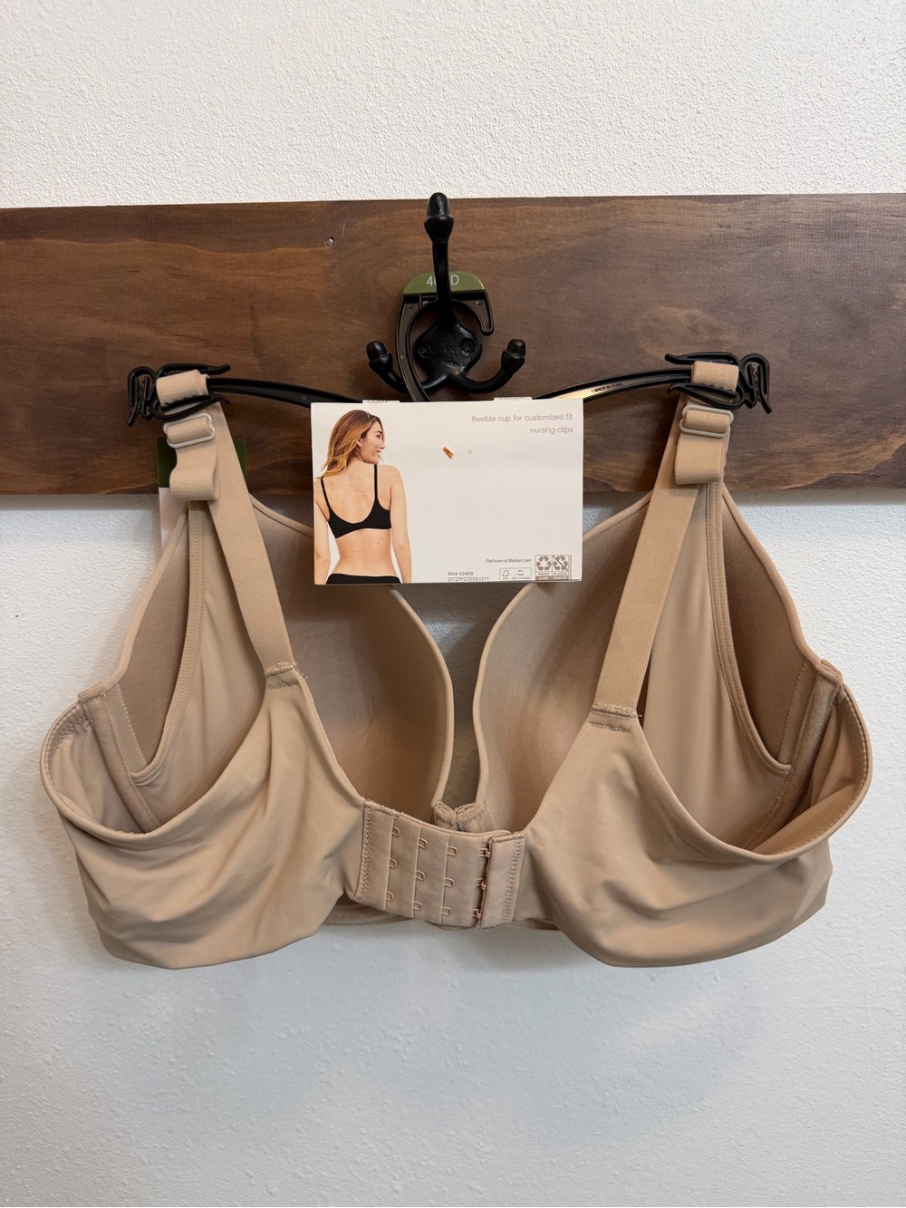 NEW 40DD Nursing T-Shirt Bra with Flex Cup-Maternity-Tan - Picture 4 of 4